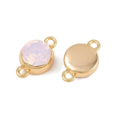 Brass Pave Cubic Zirconia Connector Charms KK-H078-06G-03-1