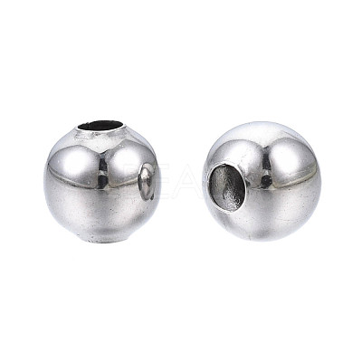 Round 304 Stainless Steel Beads STAS-TAC0004-5mm-P-1
