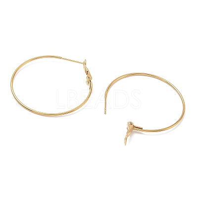 304 Stainless Steel Hoop Earring Findings SA-CBABC0F-02G-1