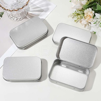 4Pcs Iron Jewelry Storage Boxes with Hinged Lid CON-SP0001-20B-1