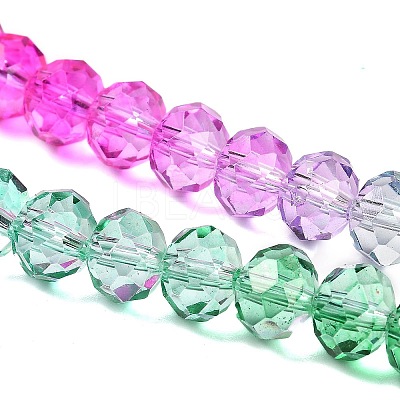 Transparent Painted Glass Beads Strands DGLA-A034-T8mm-A03-1
