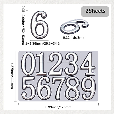 10Pcs ABS Plastic Stickers DIY-SP0007-95A-1