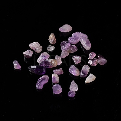 Natural Amethyst Chip Beads G-M364-12B-1