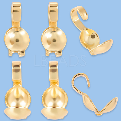 80Pcs Brass Bead Tips KK-BBC0019-12-1