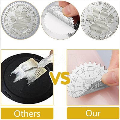 34 Sheets Silver Foil Embossed PET Picture Sticker DIY-WH0528-020-1