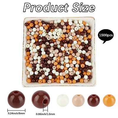 Opaque Acrylic Beads SACR-PA0001-04A-01-1