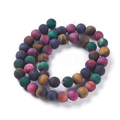 Natural Tiger Eye Beads Strands G-F616-01C-8mm-1