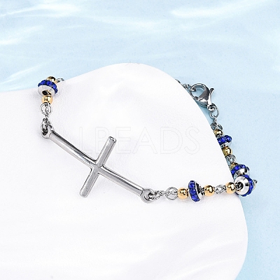 201 Stainless Steel Link Chain Bracelets BJEW-A032-01GP-02-1