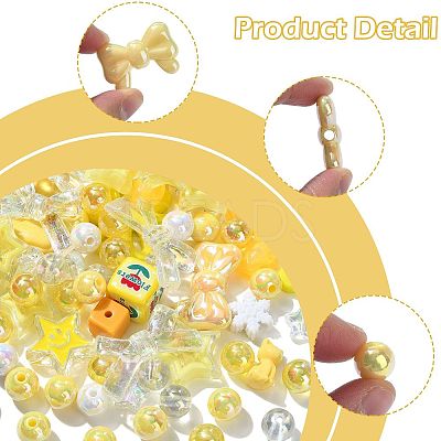 100Pcs 18 Styles Transparent & Opaque Acrylic Beads MACR-FS0002-40-1