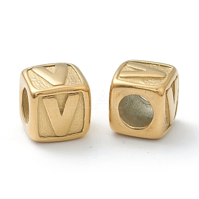 304 Stainless Steel European Beads STAS-H145-01V-G-1
