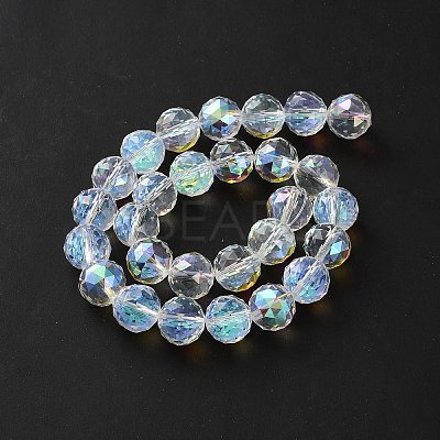 Transparent Electroplate Glass Beads Strands EGLA-N002-34E-H01-1