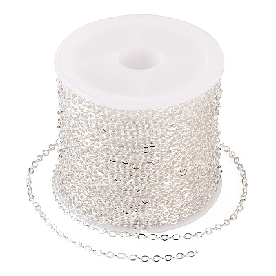 Brass Coated Iron Flat Cable Chains CH-TAC0007-02S-1