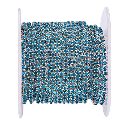 Brass Rhinestone Strass Chains CHC-R125-S6-03S-1