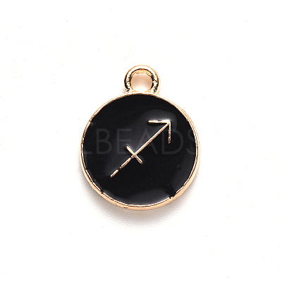 Alloy Enamel Pendants ENAM-S124-01B-08F-1