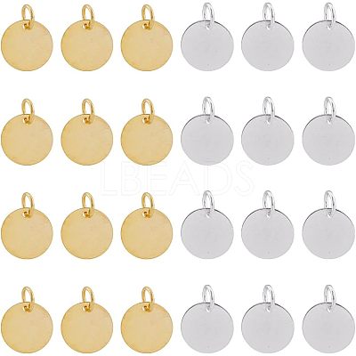 Brass Stamping Blank Tag Charms KK-FH0001-49-NF-1