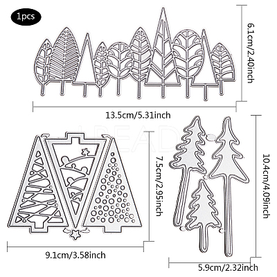 Christmas Tree Frame Carbon Steel Cutting Dies Stencils DIY-CP0001-06-1