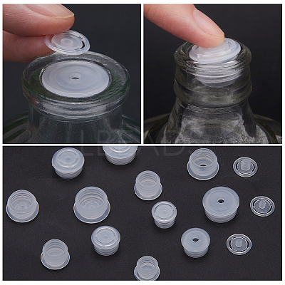 120 Sets 6 Styles Plastic Dustproof Bottle Stoppers AJEW-GF0008-16-1