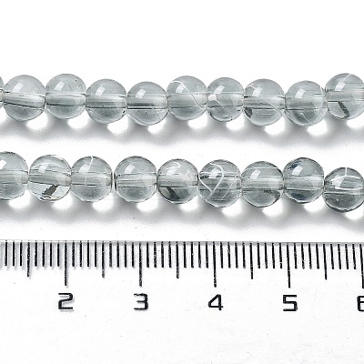 Drawbench Transparent Glass Beads Strands GLAD-Q012-6mm-09-1