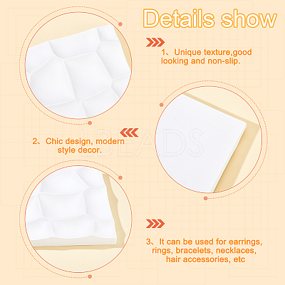 Gesso Finger Ring Display Stands ODIS-WH0029-41-1