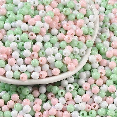 Opaque Acrylic Beads OACR-H118-07B-12-1