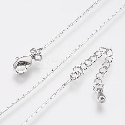 Long-Lasting Plated Brass Boston Link Chain Necklaces NJEW-K112-08P-NF-1