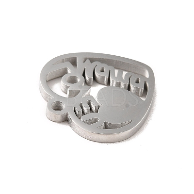 Non-Tarnish Mother's Day Theme 304 Stainless Steel Pendants STAS-E171-03P-07-1