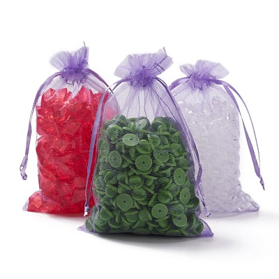 Organza Gift Bags with Drawstring X-OP-R016-10x15cm-06-1
