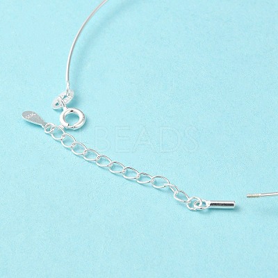 925 Sterling Silver Bangles BJEW-G681-01A-S-1
