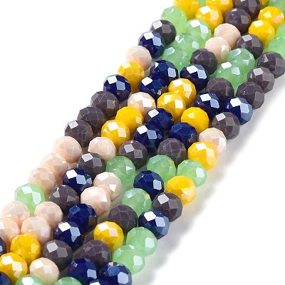 Glass Beads Strands EGLA-A034-M8mm-31-1