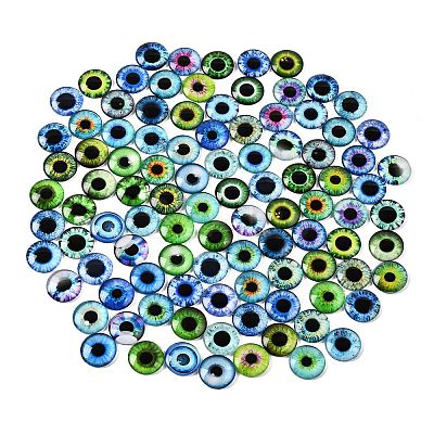 Printed Transparent Glass Cabochons GL-CBAA22A-16-1