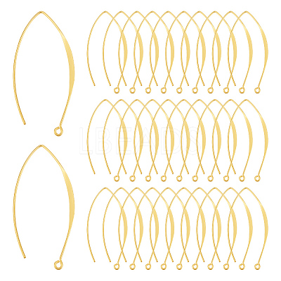 50Pcs Brass Earring Hooks KK-UN0002-80-1