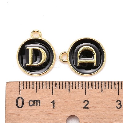 Golden Plated Alloy Charms LS-ENAM-S118-02D-1