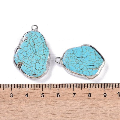 Synthetic Turquoise Pendants KK-F868-32P-01-1