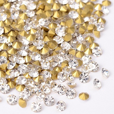 Back Plated Diamond Glass Pointed Rhinestone RGLA-SS28-001-1