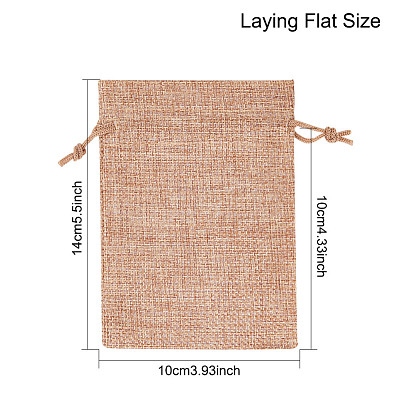 Burlap Packing Pouches Drawstring Bags ABAG-BC0001-07B-14x10-1