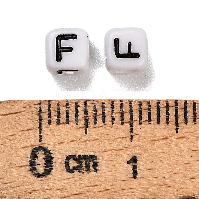 Opaque Acrylic Beads OACR-S076-01F-1