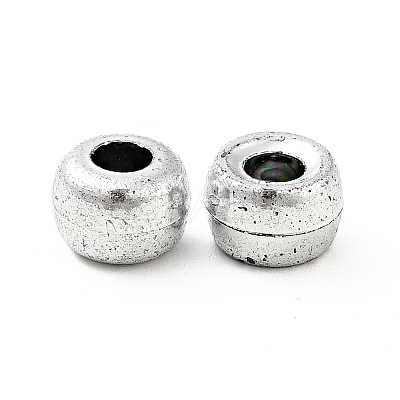 Plated Acrylic European Beads MACR-ZX016-B02-1