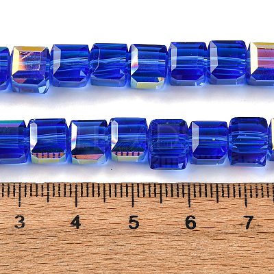 Electroplate Glass Beads Strands EGLA-H108-01A-HP03-1
