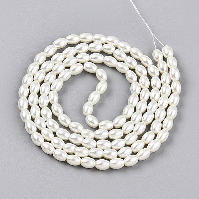 Baking Paint Pearlized Glass Pearl Bead Strands HY-T002-01B-02-1
