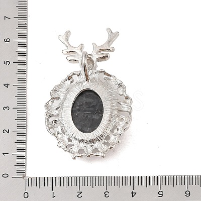 Natural Larvikite Pendants G-A226-02P-03-1