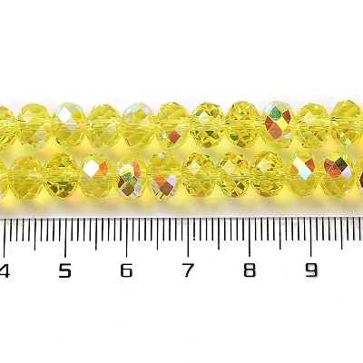 AB Color Plated Transparent Electroplate Beads Strands EGLA-H104-06C-1