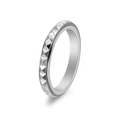 Rotatable Version Korean StyleRotatable Stainless Steel Finger Ring for Men's PW-WGAB2A4-05-1