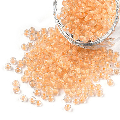 8/0 Transparent Inside Colours Glass Seed Beads SEED-R051-09B-02-1