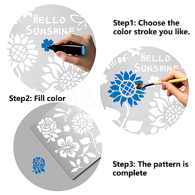 Stainless Steel Cutting Dies Stencils DIY-WH0378-011-1