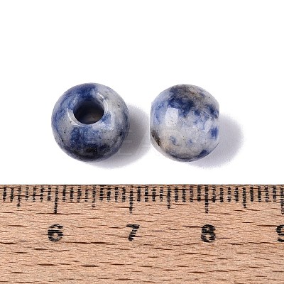 Natural Blue Spot Jasper European Beads G-Q607-02L-1