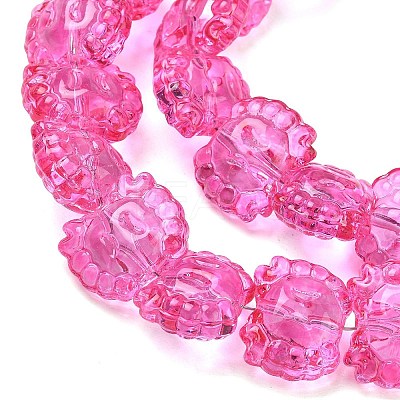 Electroplate Baking Paint Transparent Glass Beads Strands GL-CBA17FF-02I-1