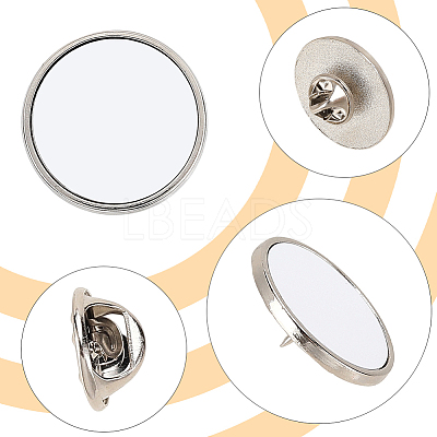 10 Sets Sublimation Blank Brooch Pins FIND-SP0004-08A-1