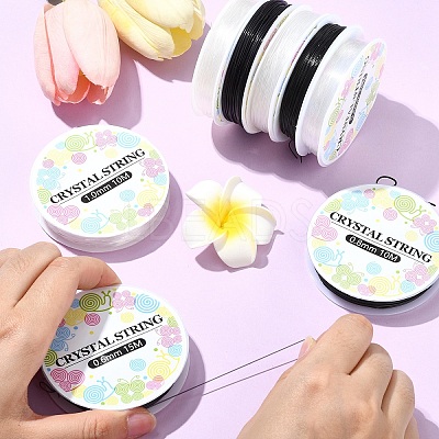 3 Rolls Round Elastic Crystal Thread EW-YW0001-17A-01-1