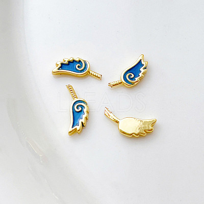 Brass Blue Enamel Wing Head Pins BAPE-PW0002-09A-1