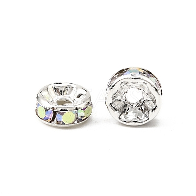 Brass Grade A Rhinestone Spacer Beads RB-A014-Z7mm-28S-1